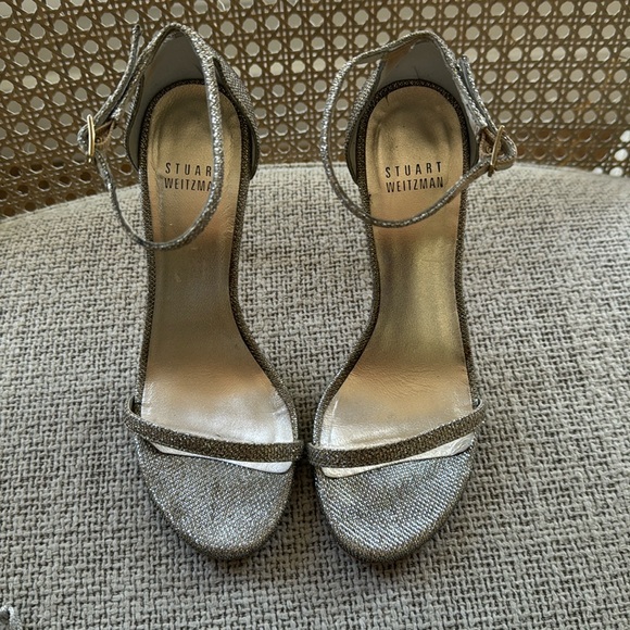 Stuart Weitzman Platinum heel sandal size 5.5 - Picture 2 of 12